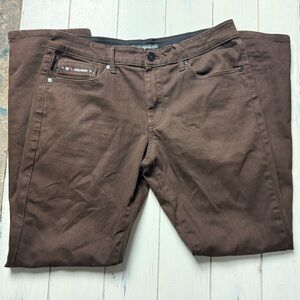 Men's Brown Fried Slim Denim jeans